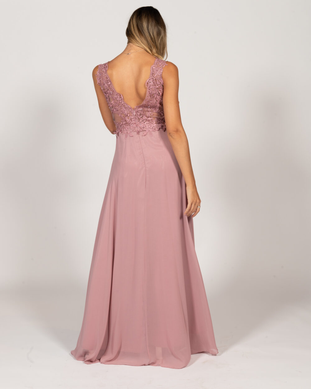 Berti Mode Collection - Abito  rosa con corpetto ricamato - immagine 3