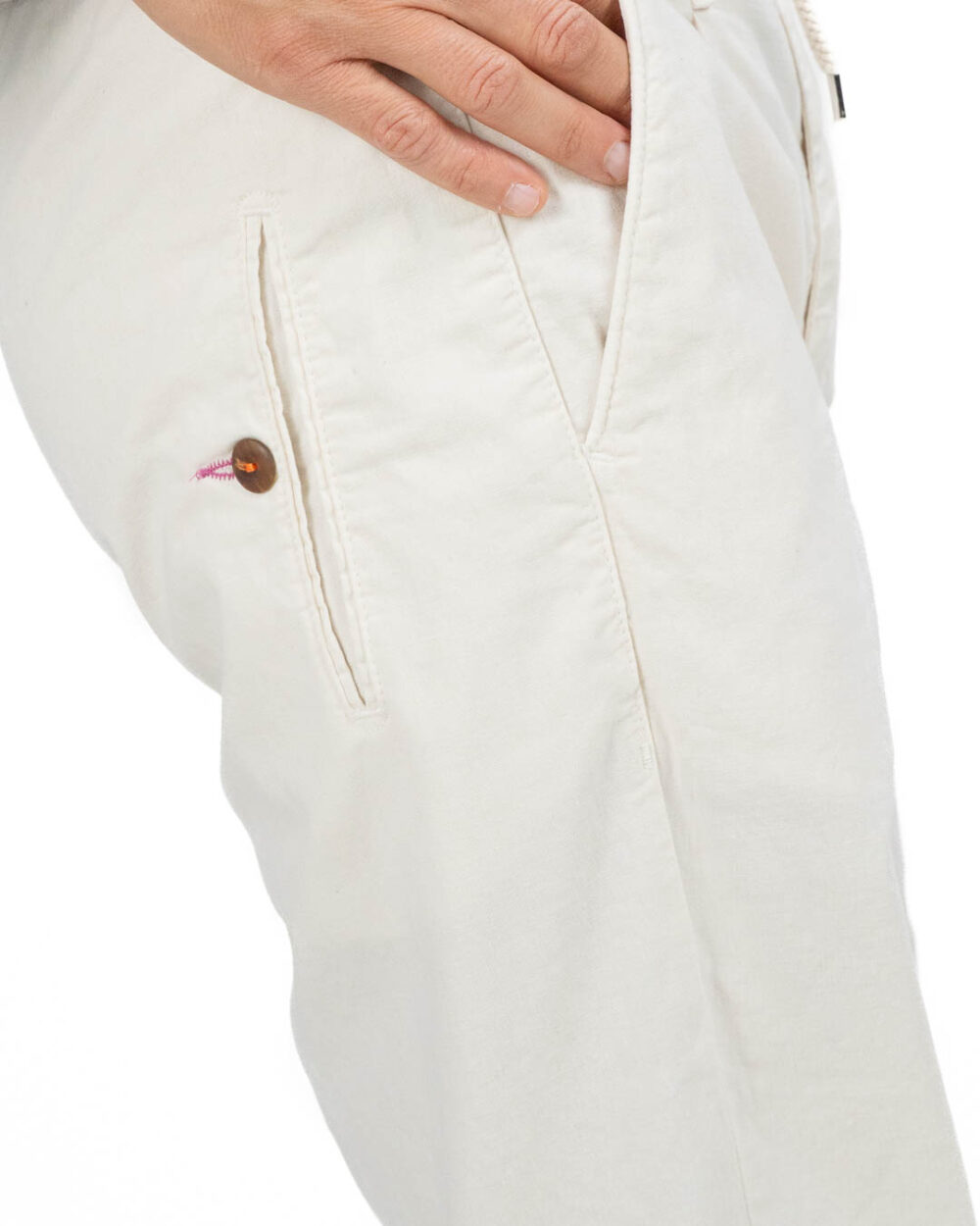 BERNA - Pantalaccio Misto Lino Latte - immagine 5