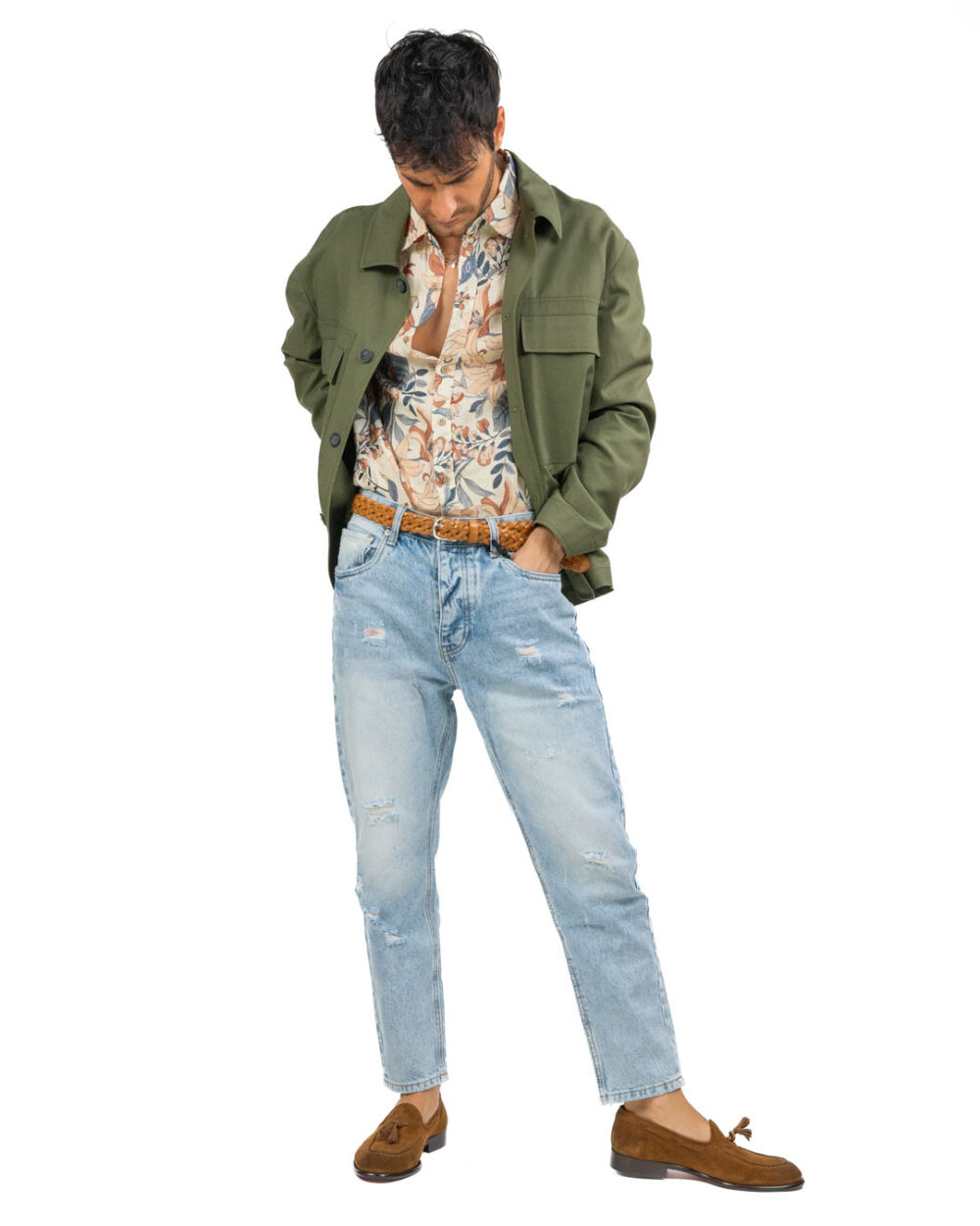 OVER/D - Giubbino con collo a camicia militare - immagine 4
