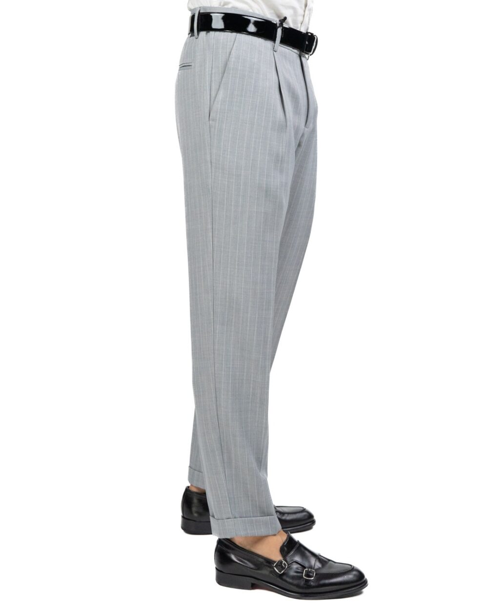 OVER/D - Pantalone gessato grigio - immagine 2