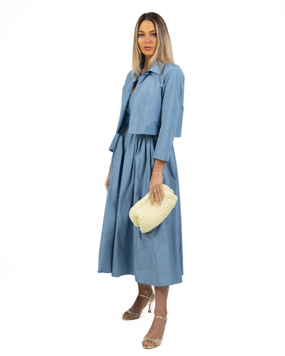 Emme Marella - giacca taffeta azzurra - immagine 4