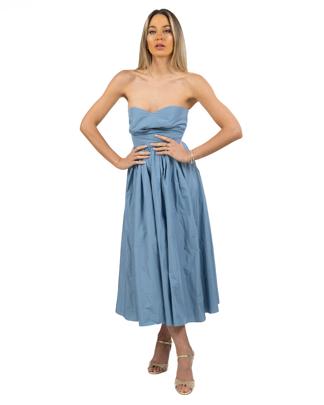 Emme Marella - abito taffeta azzurro