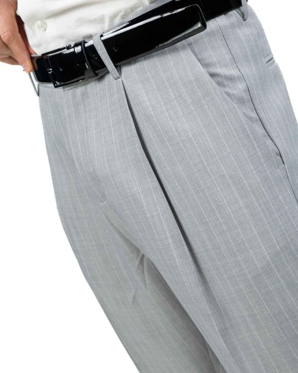 OVER/D - Pantalone gessato grigio - immagine 4