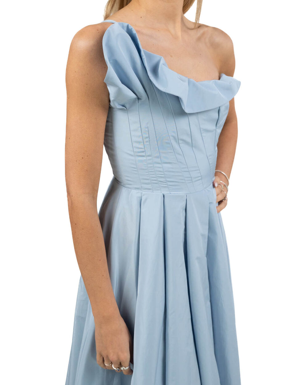 Marella  - abito taffetta azzurro - immagine 4