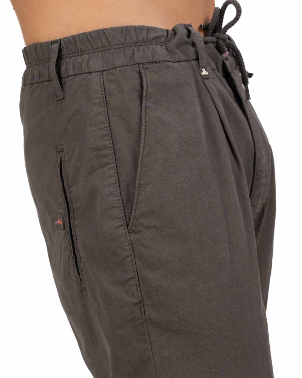 BERNA - Pantalaccio Lino Caffè - immagine 2