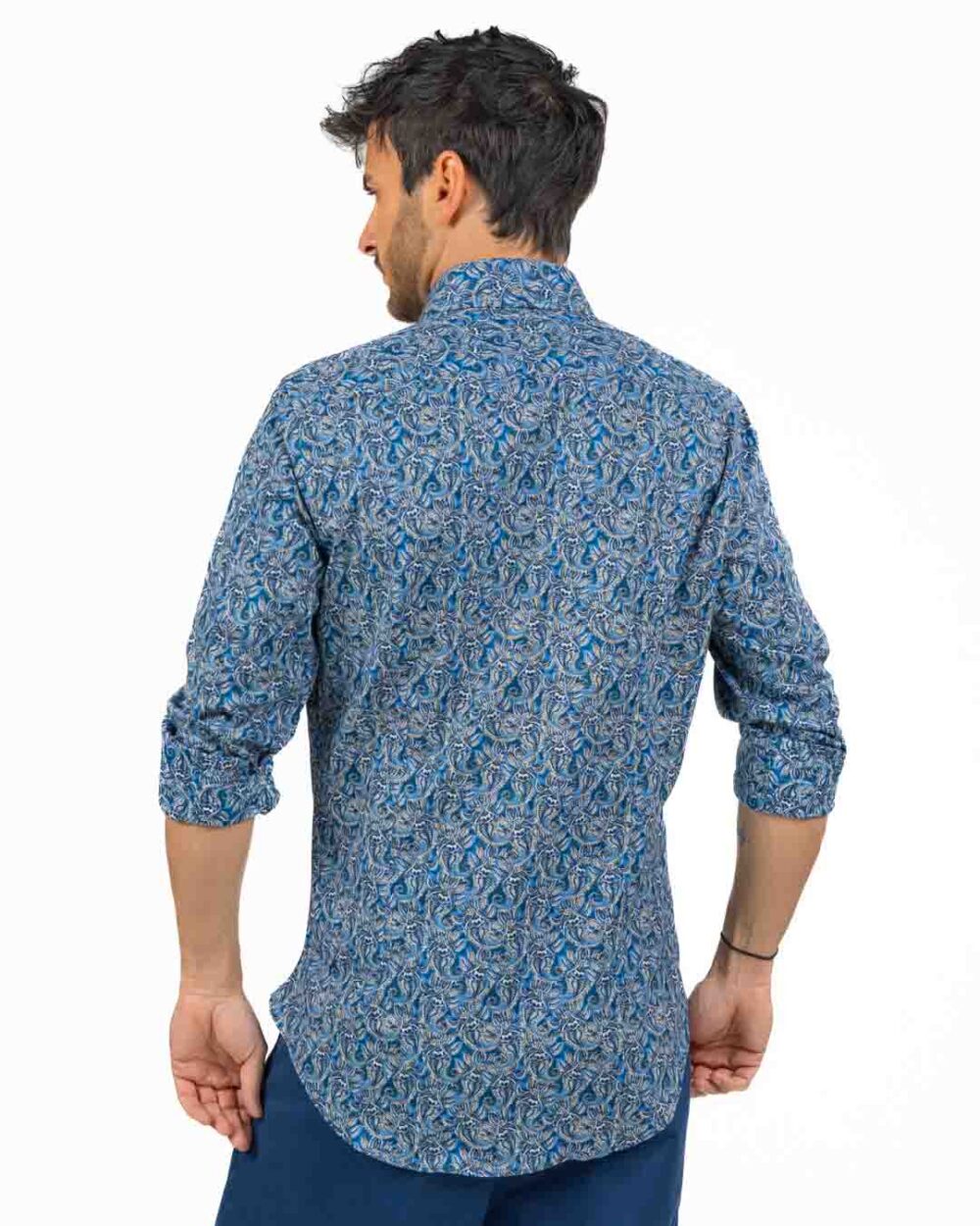 BOTTEGA ARTIGIANA - Camicia Fantasia Blu - immagine 2