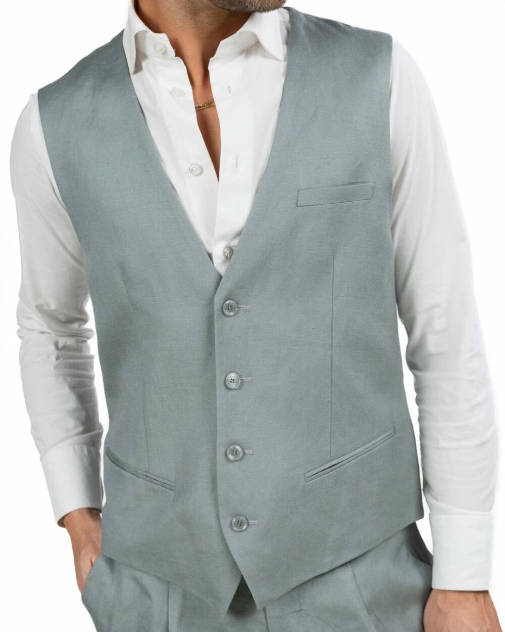 ANTONY MORATO - Gilet Slim Fit Salvia - immagine 2