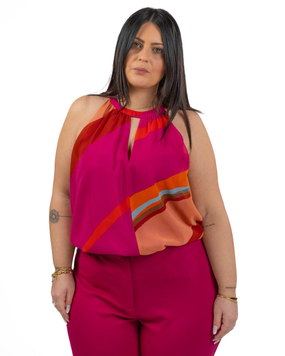 PENNYBLACK - Top halterneck in georgette con cintura coordinata - immagine 5