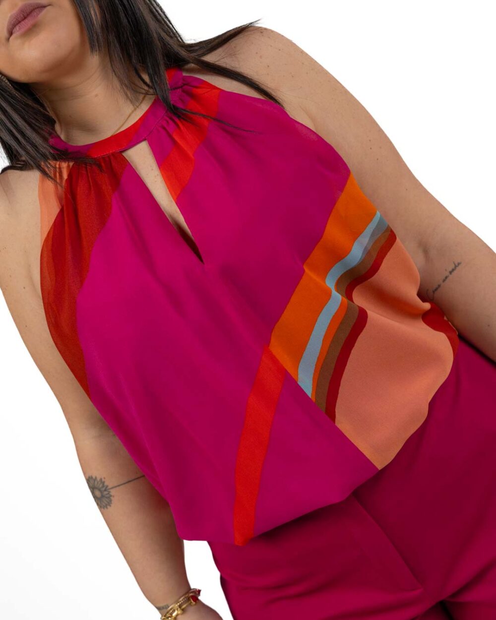 PENNYBLACK - Top halterneck in georgette con cintura coordinata - immagine 7