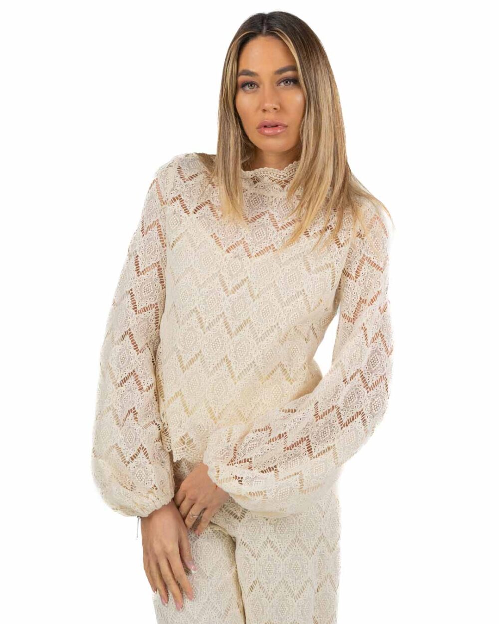 TWINSET - Blusa in Pizzo Macramè - immagine 3