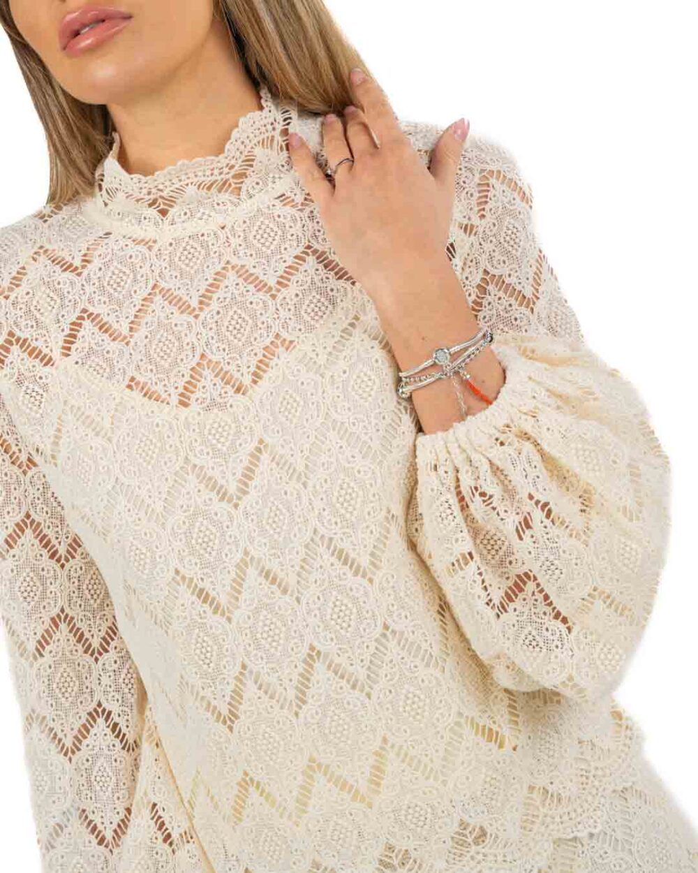 TWINSET - Blusa in Pizzo Macramè - immagine 2