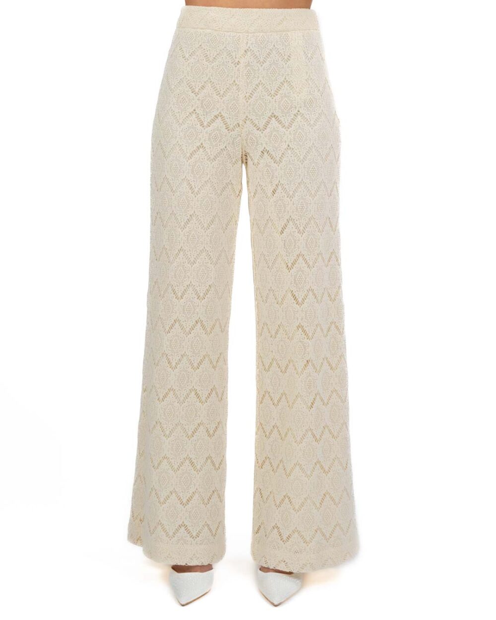 TWINSET - Pantalone in Pizzo Macramè - immagine 2
