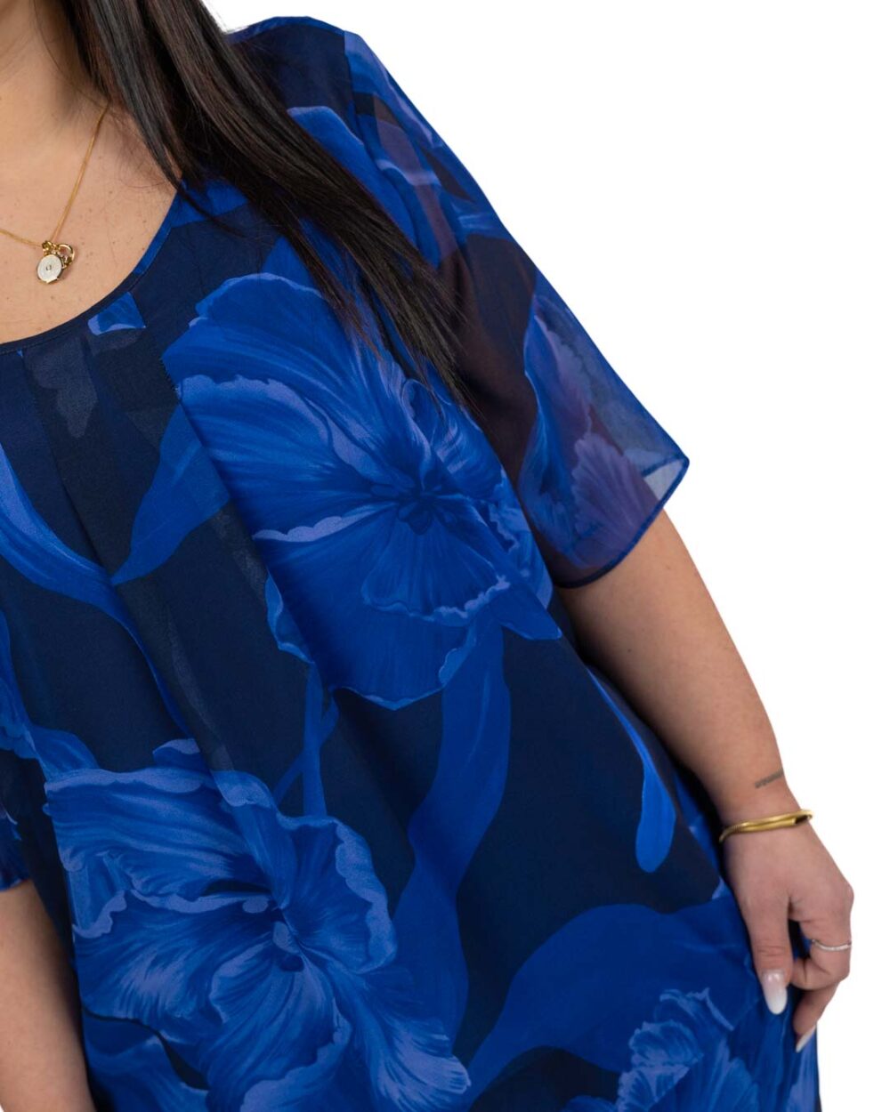 PERSONA - Camicia Georgette Blu - immagine 3