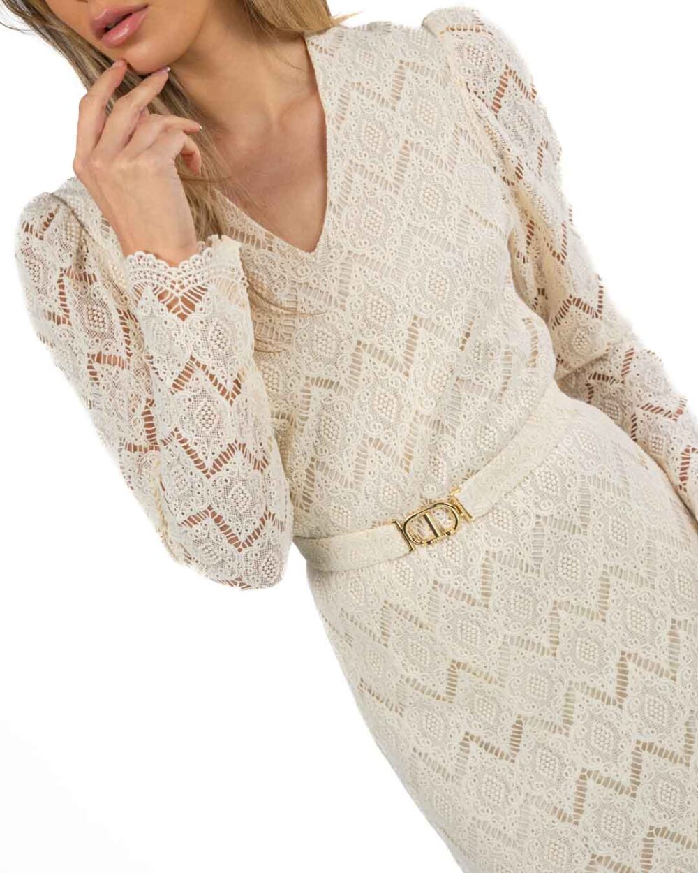 TWINSET - Abito in pizzo macramè - immagine 3