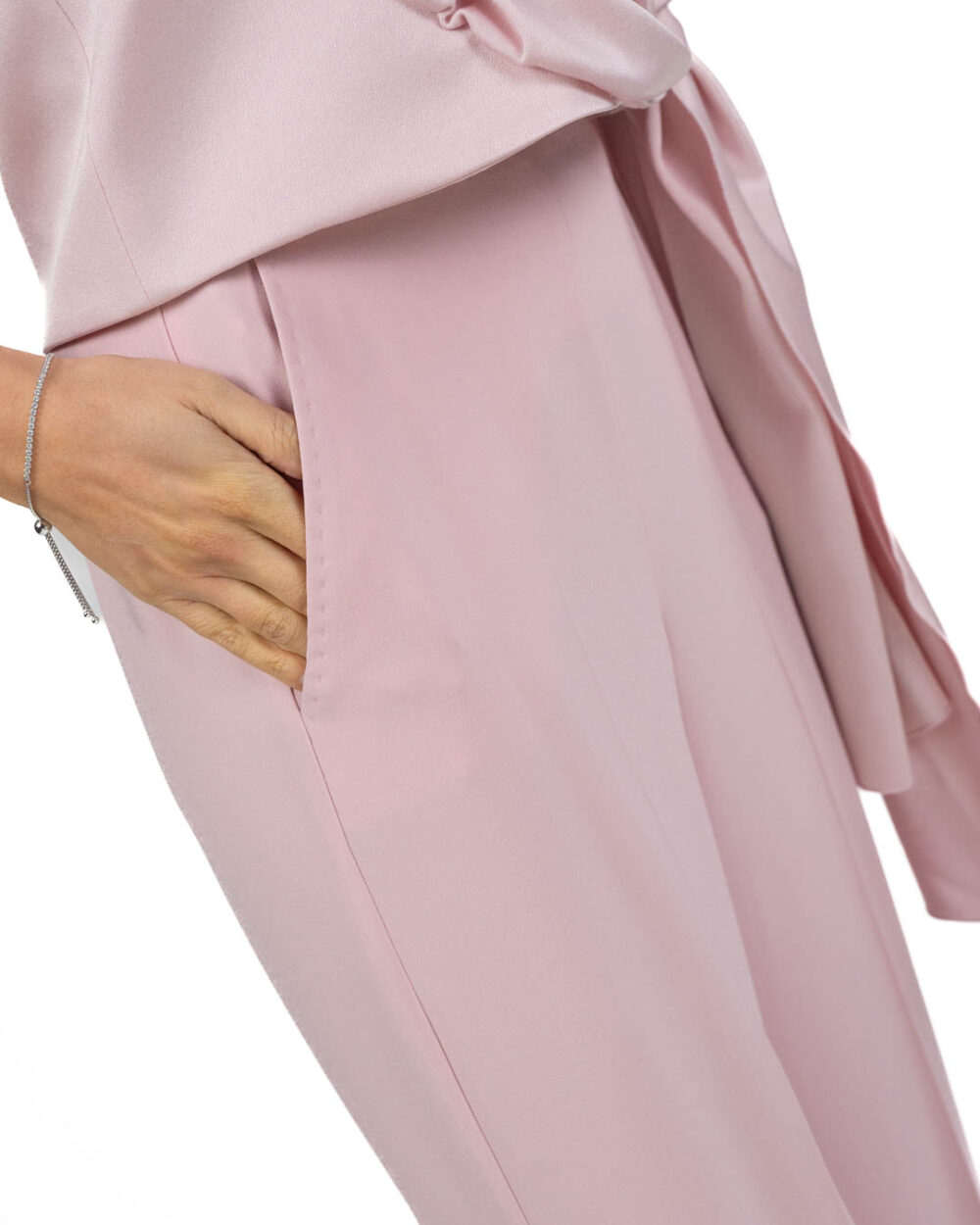 MARELLA - Pantalone in Crepe Rosa - immagine 5