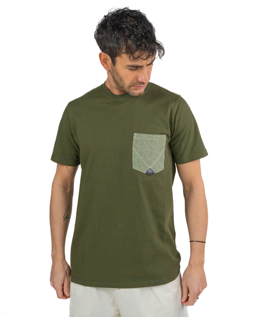 ROY ROGER'S - T-Shirt Verde Militare
