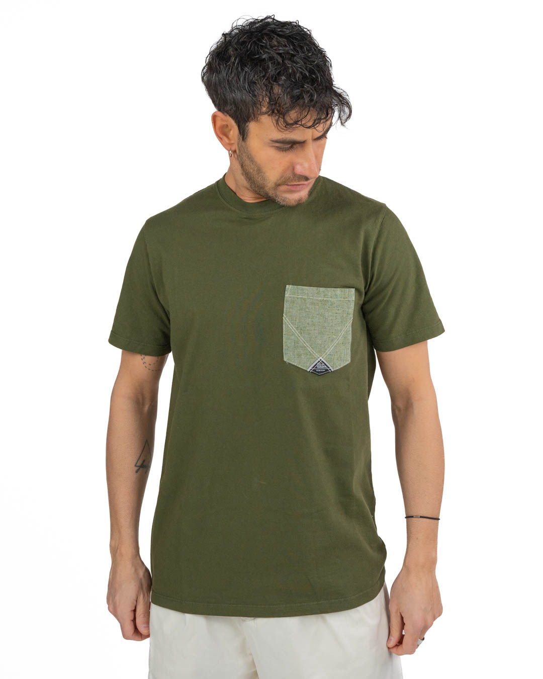 ROY ROGER'S - T-Shirt Verde Militare