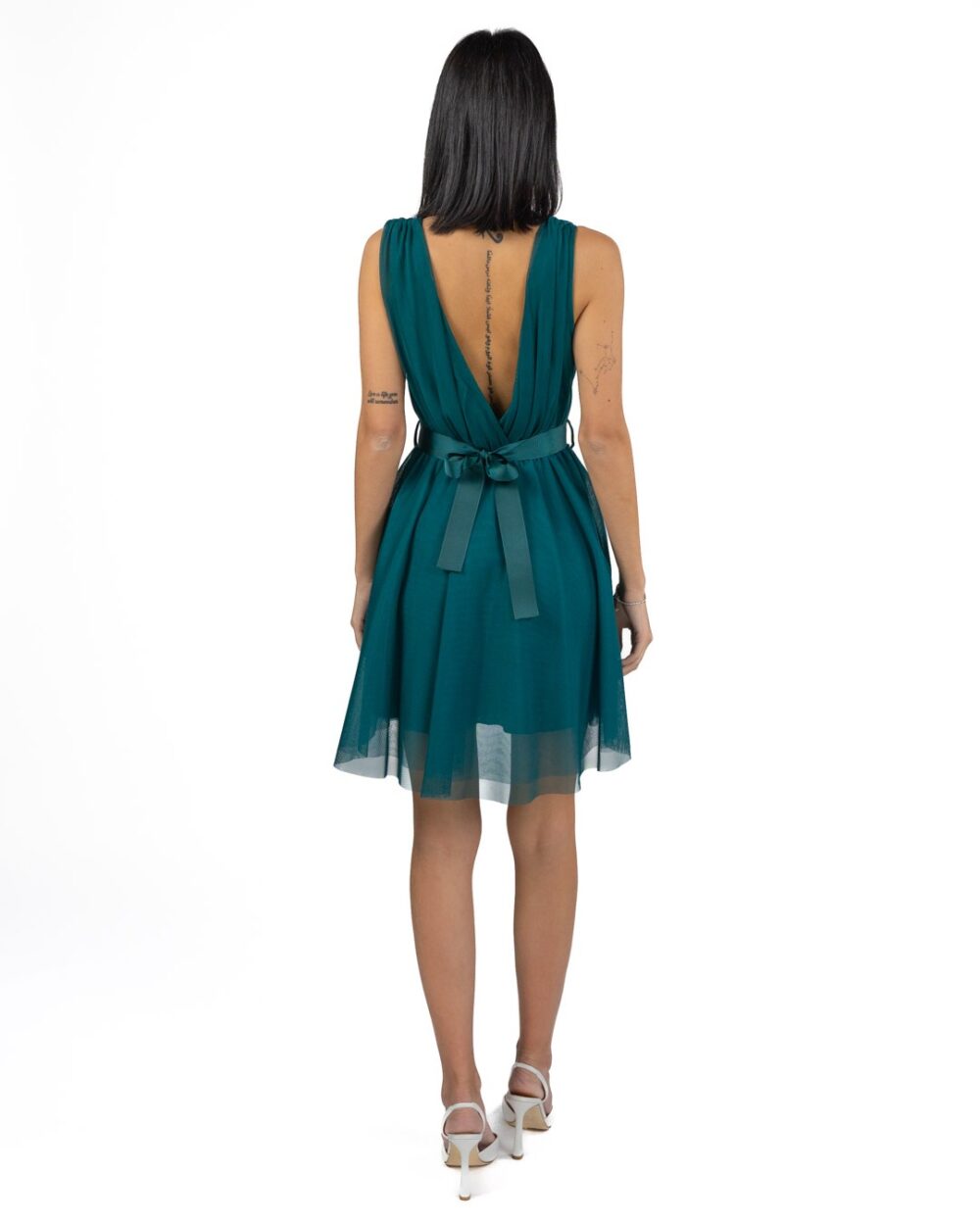 RINASCIMENTO - Abito Verde con Tulle - immagine 2
