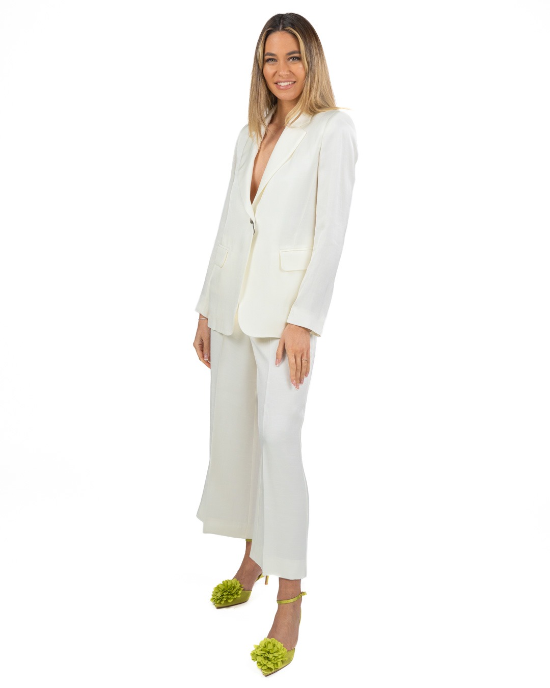 EMME MARELLA - Giacca in twill tinta burro