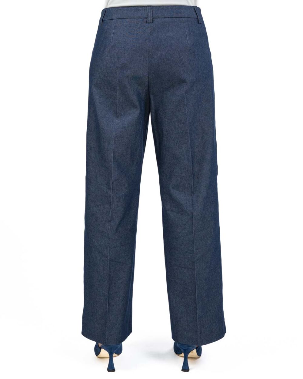 EMME MARELLA - Pantalone palazzo effetto denim - immagine 4