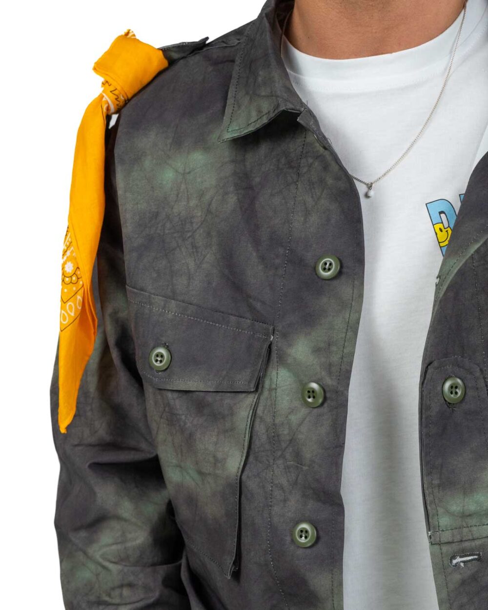 BERNA - Giacca Tie Dye con stampa sul retro e logo frontale - immagine 3
