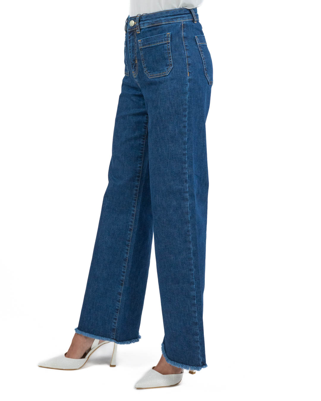 EMME MARELLA - Jeans palazzo con tasche frontali