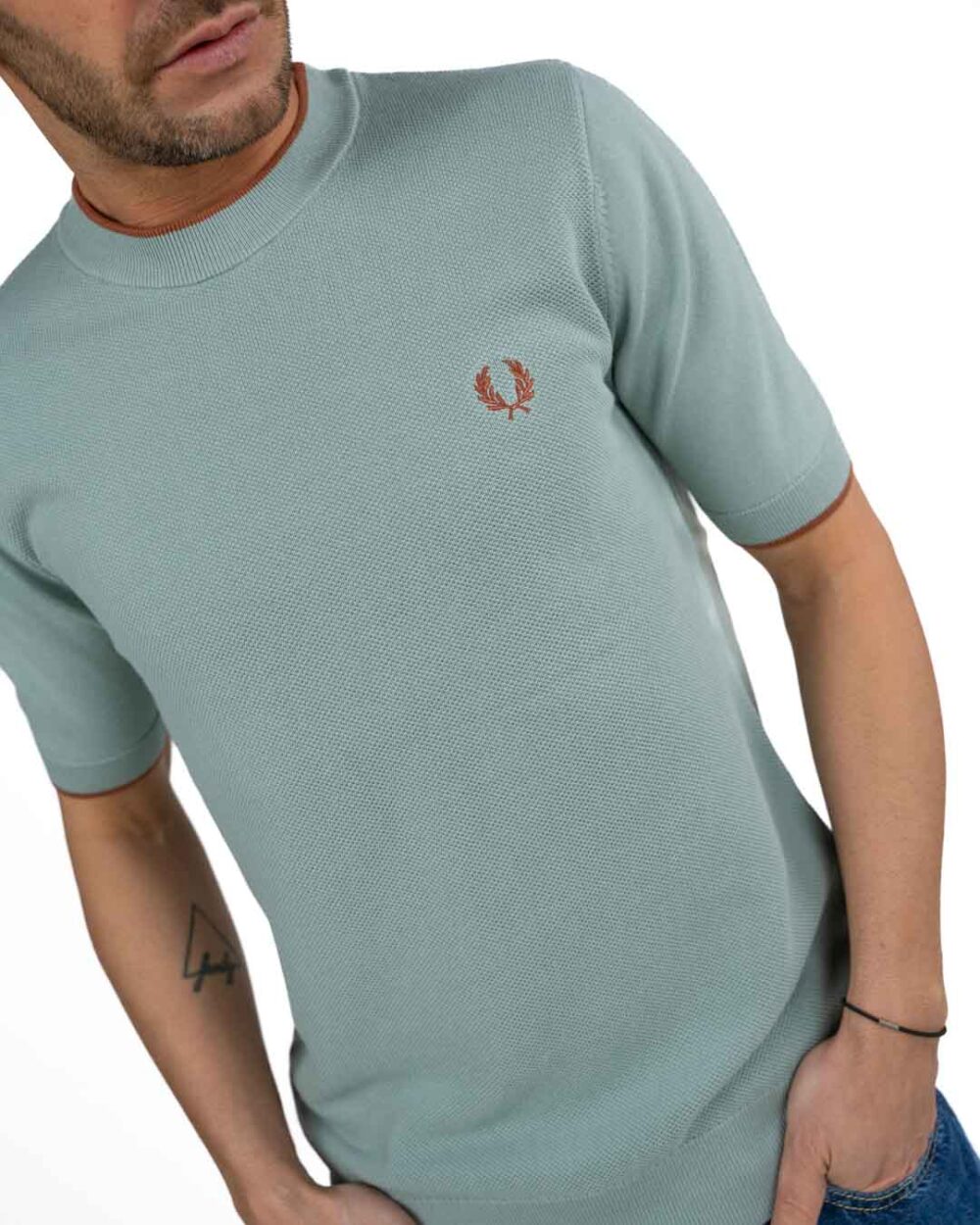 FRED PERRY - Maglia Salvia - immagine 3