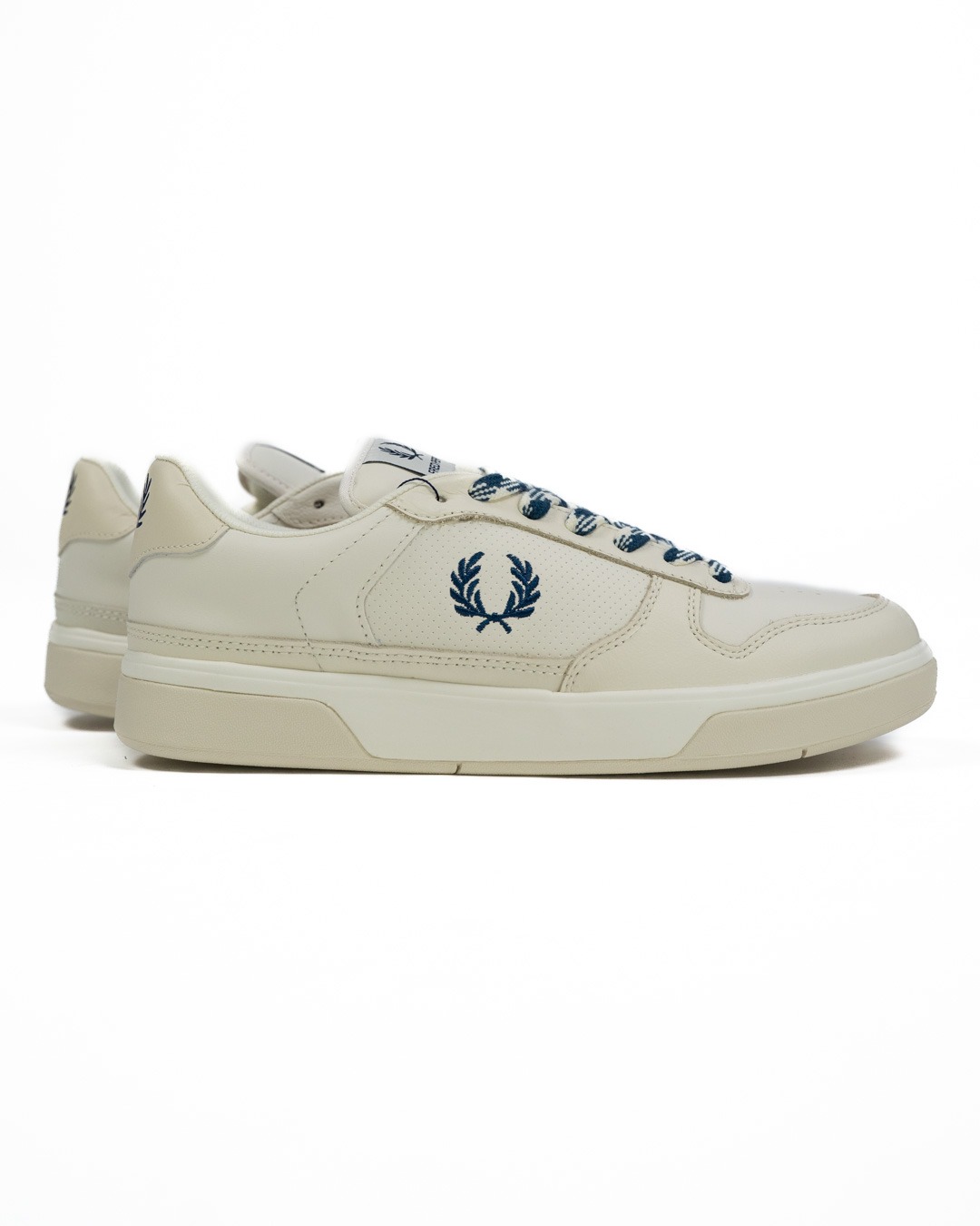 FRED PERRY - Sneakers con Lacci Ecru e Blu