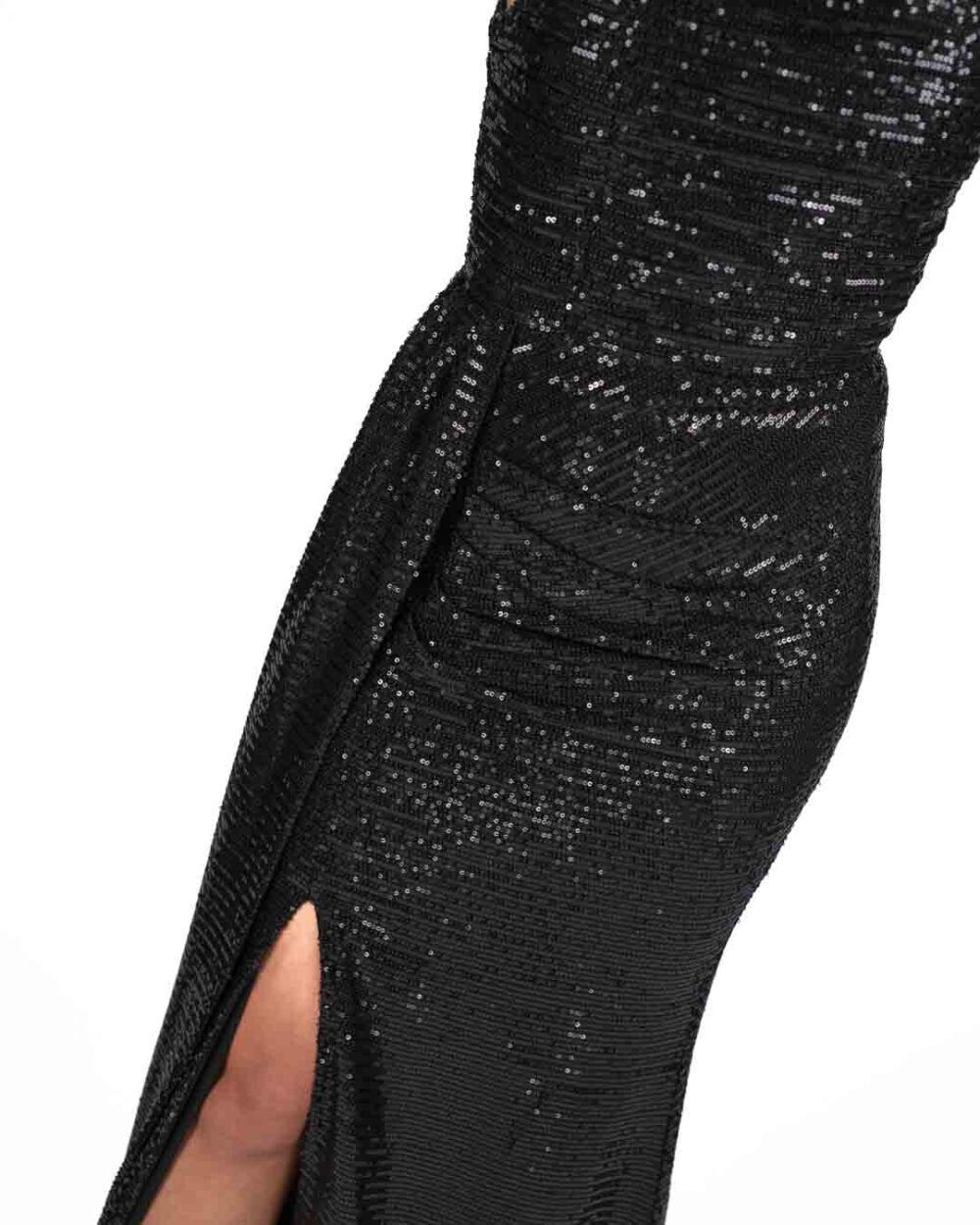 Berti Mode Collection - Abito senza spalline in paillettes nero - immagine 2