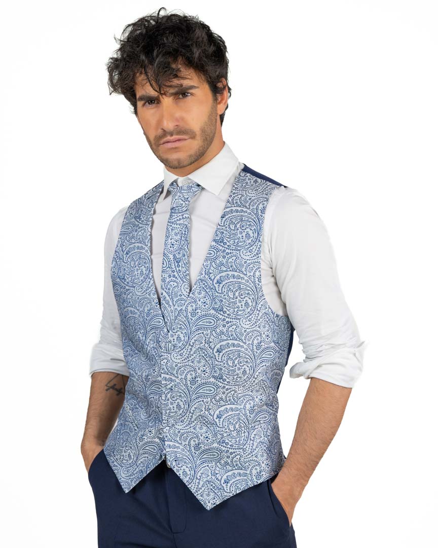 Paolo da Ponte - Gilet bianco e blu