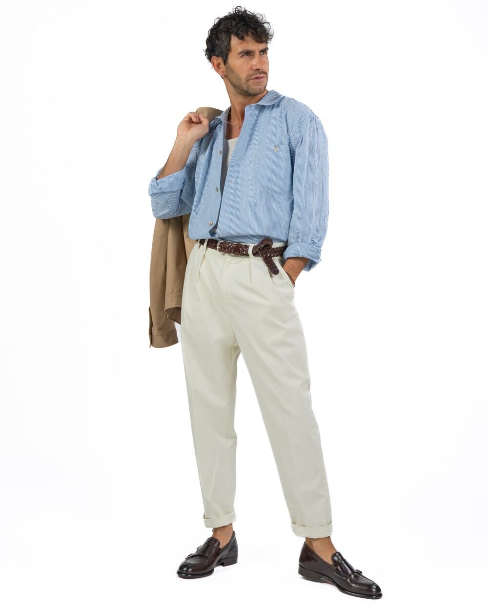 OVER/D - Trench corto Beige - immagine 13