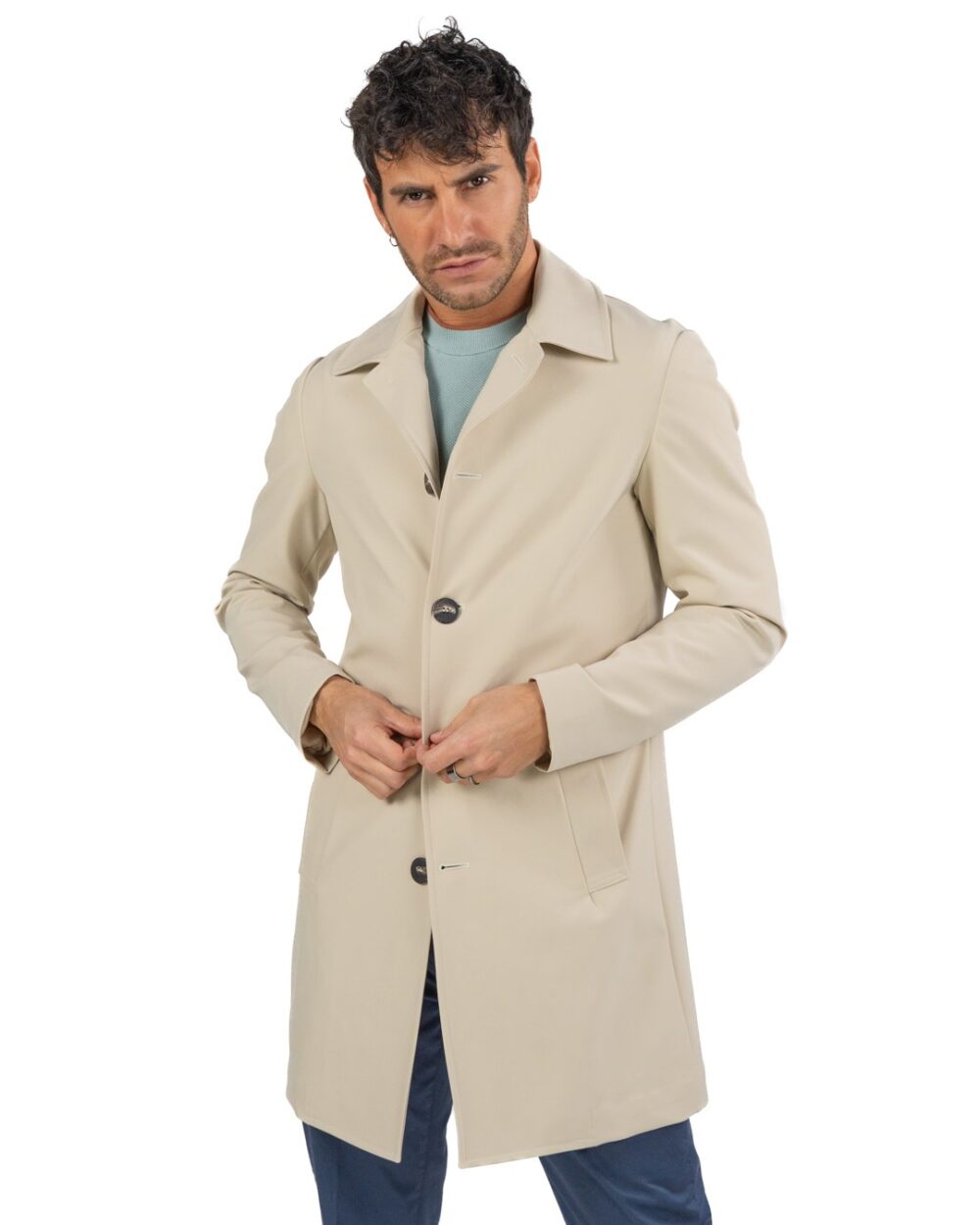 OVER/D - Trench corto Beige - immagine 4