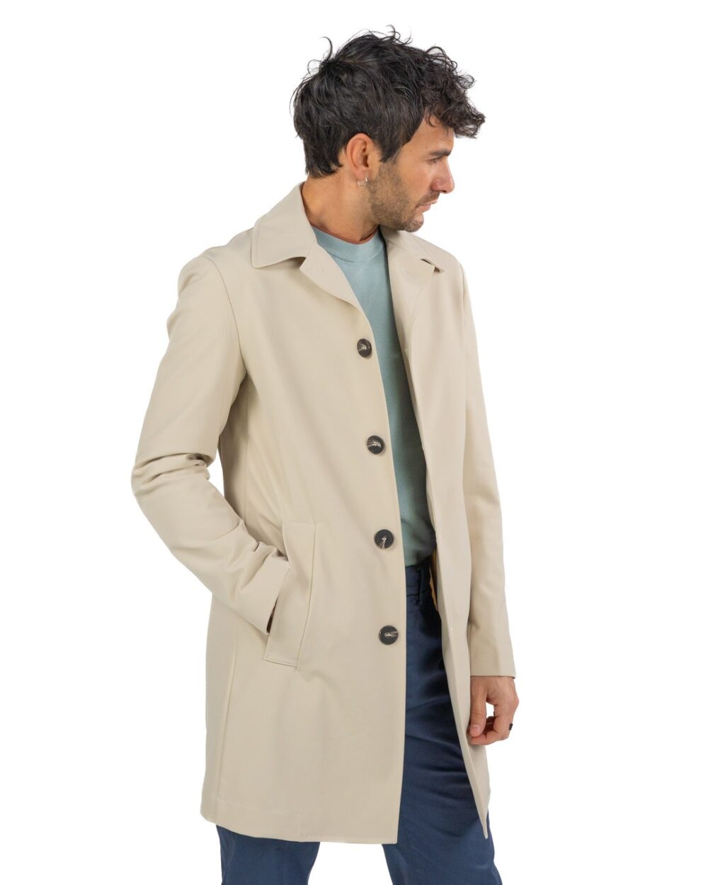 OVER/D - Trench corto Beige - immagine 3