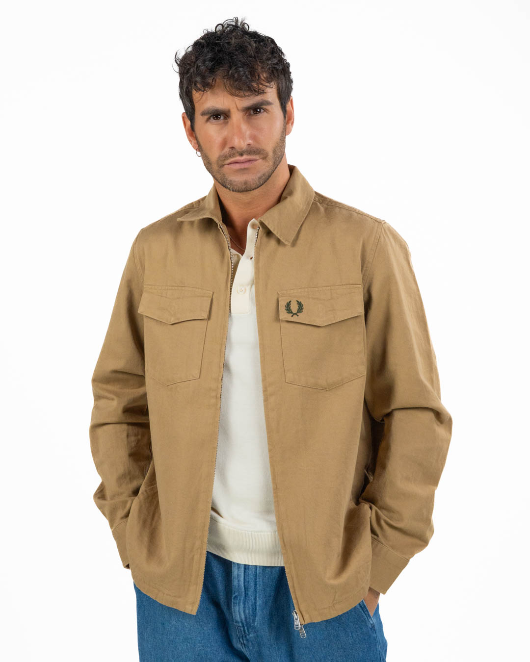 FRED PERRY - Overshirt Beige