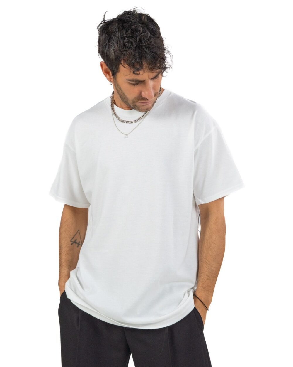 BASTILLE - T-shirt con applicazione in seta bianca - immagine 2