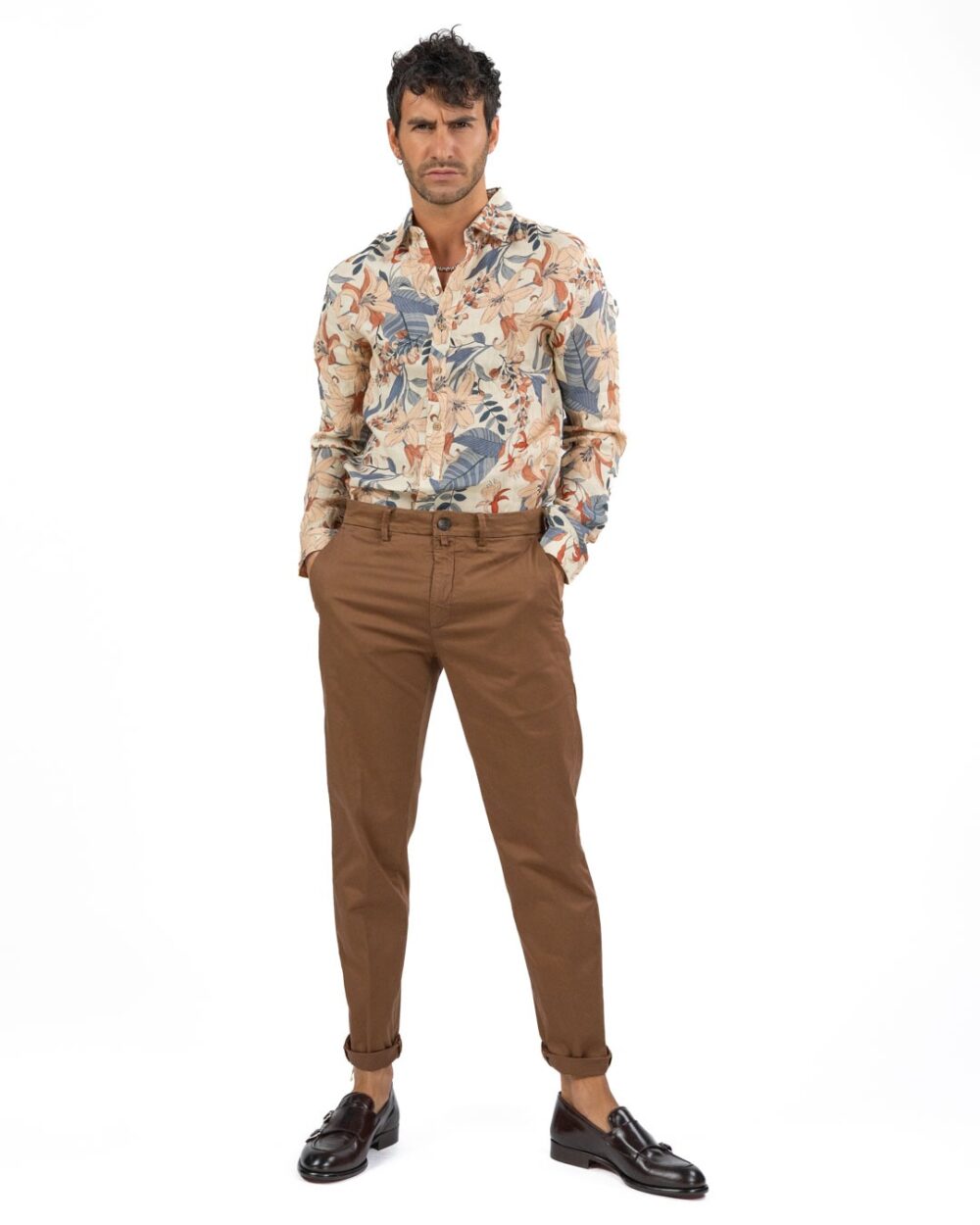 BOTTEGA ARTIGIANA - Camicia Fantasia Rosa e Verde - immagine 107