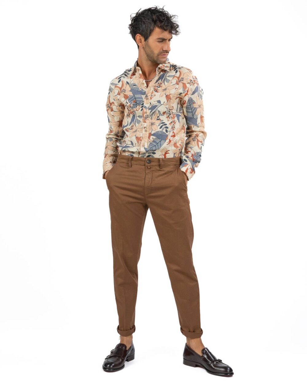 BOTTEGA ARTIGIANA - Camicia Fantasia Rosa e Verde - immagine 108