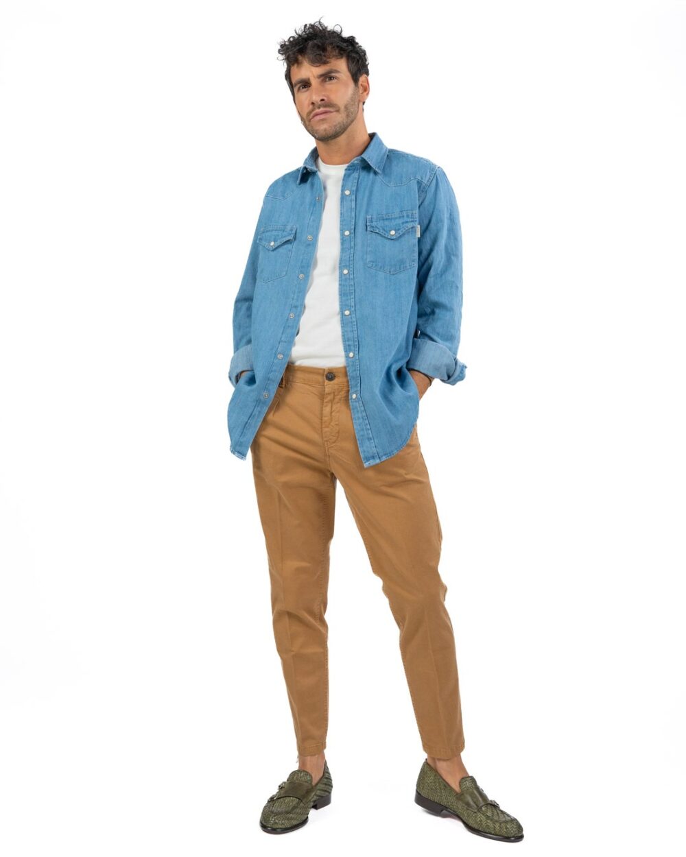 BOTTEGA ARTIGIANA - Camicia Fantasia Rosa e Verde - immagine 140