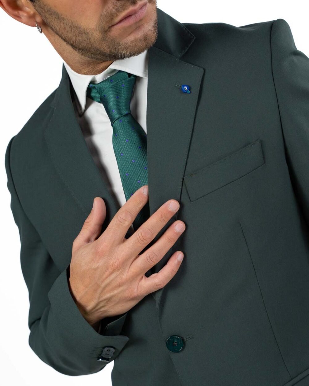 ADRIANO LANGELLA - Abito Stretch Verde - immagine 2