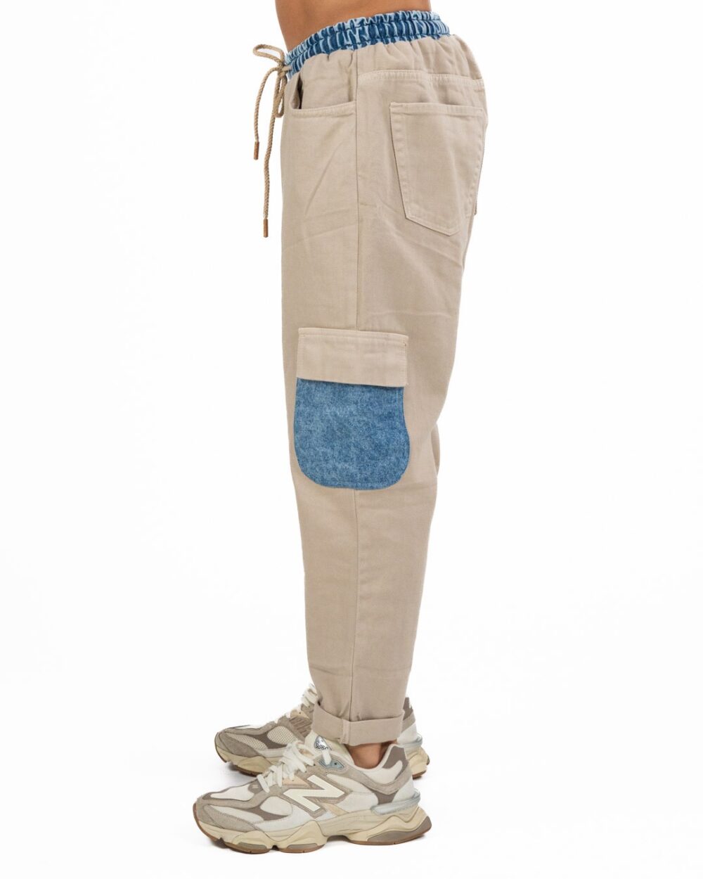 OVER/D - Pantalone Cargo Beige - immagine 2