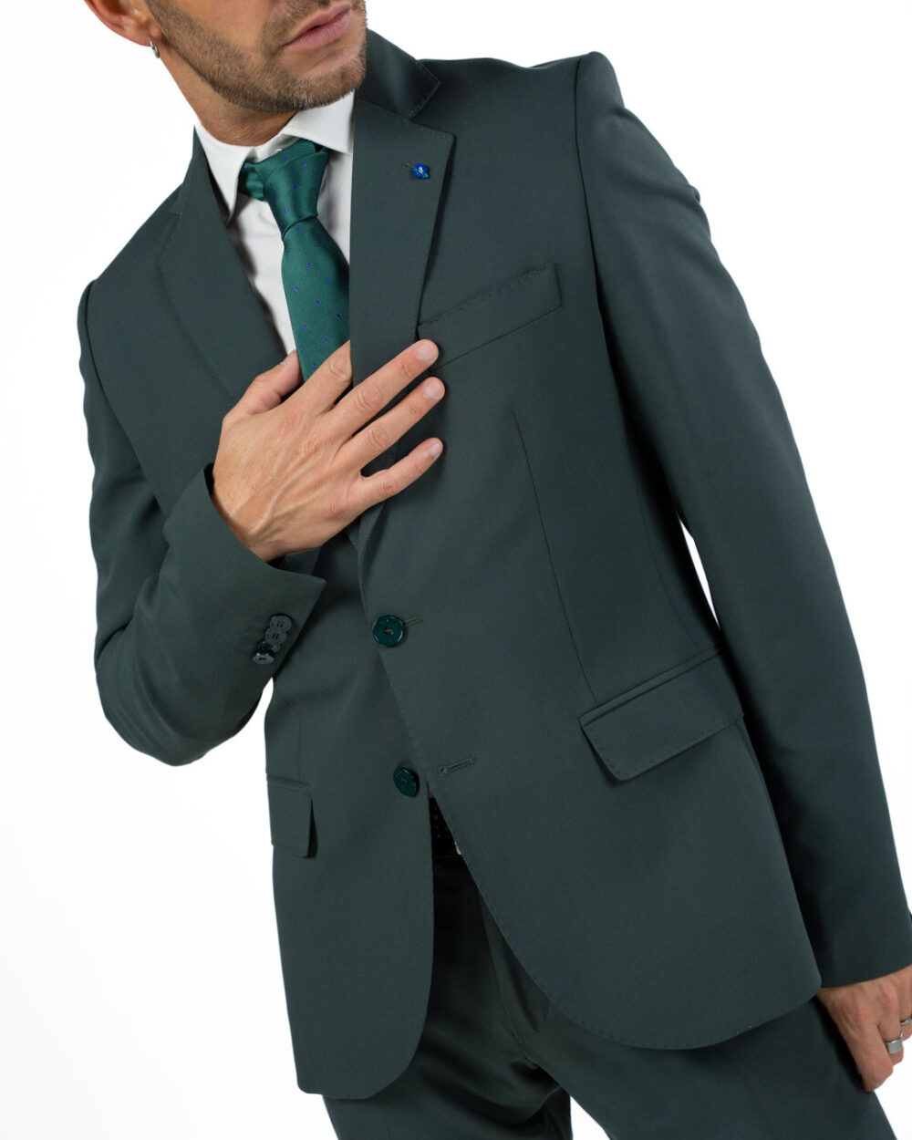 ADRIANO LANGELLA - Abito Stretch Verde - immagine 3