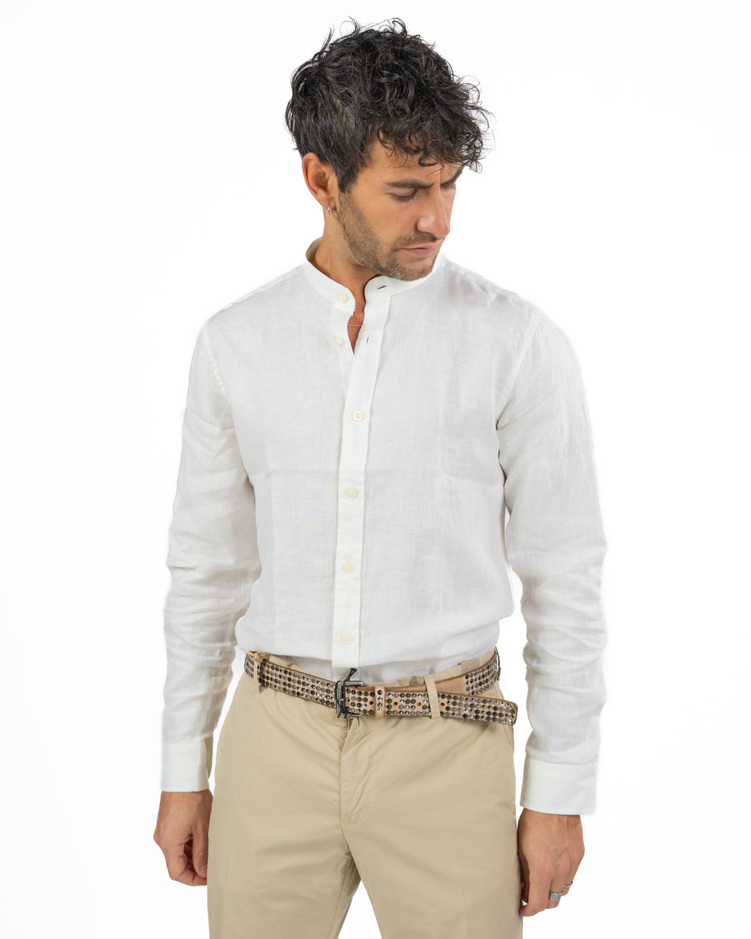 ATPCO - Camicia bianca con collo coreano
