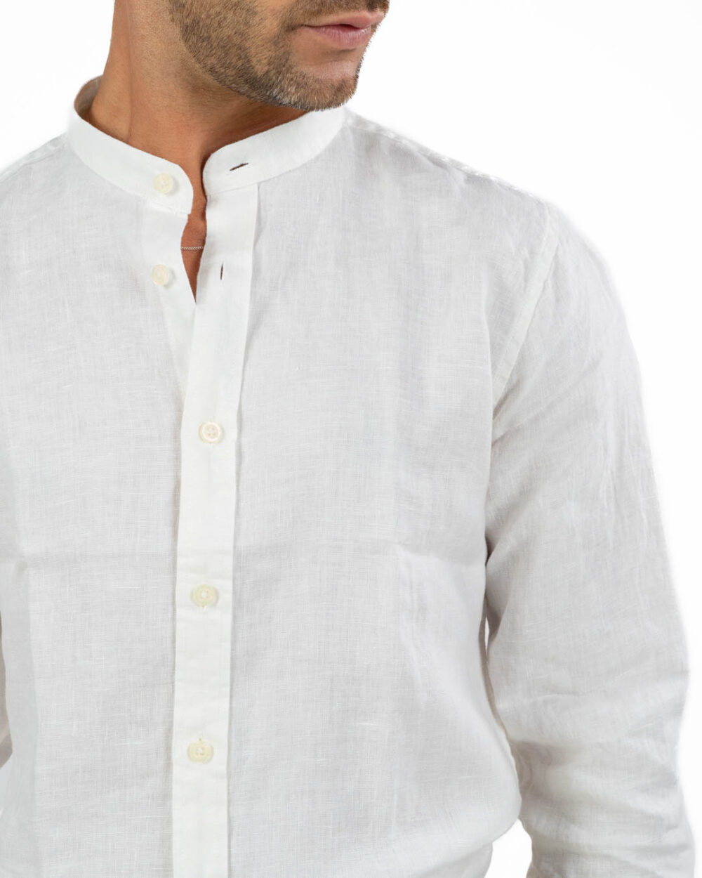 ATPCO - Camicia bianca con collo coreano - immagine 2