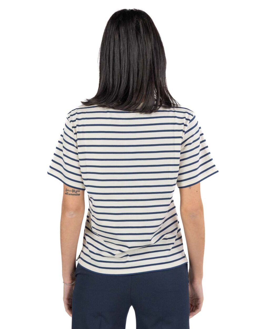 WEEKEND MAX MARA - T-Shirt a righe con Ricamo - immagine 3