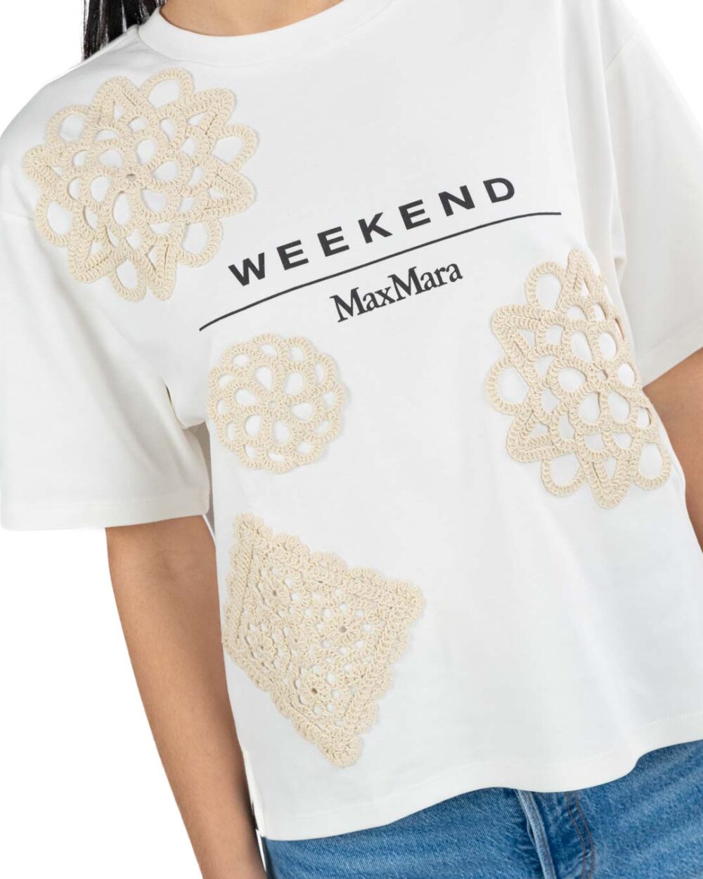 WEEKEND MAX MARA - Maglietta con Ricamo Beige - immagine 2