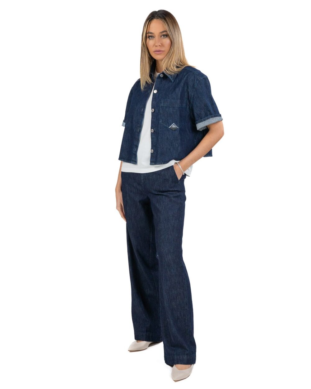 ROY ROGER'S - Camicia in Denim Scuro - immagine 2