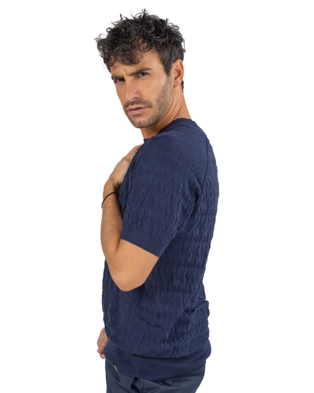 PATRIZIA PEPE - T-shirt goffrata blu - immagine 3
