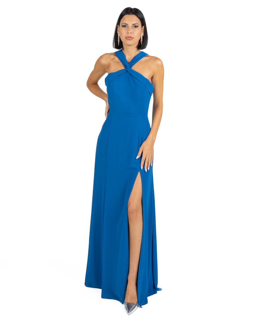 Berti Mode Collection - Abito lungo bluette