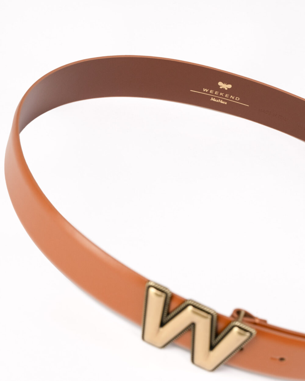 Max Mara - Cintura con logo color cuoio - immagine 3