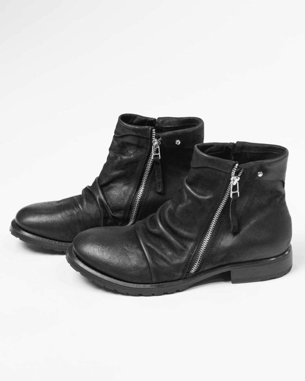Paul Klim's - Stivaletto chelsea a pieghe con zip nero - immagine 3